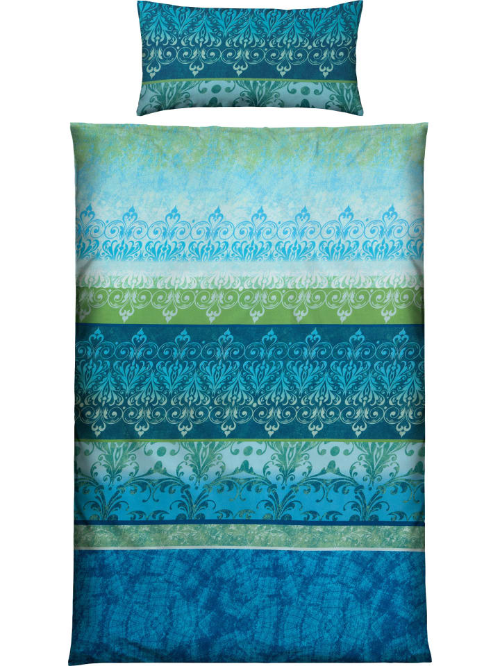Mako-Single-Jersey Bettwäsche in blau