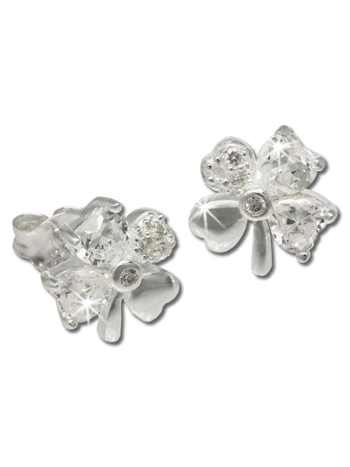 Ohrringe Silber 925 Sterling Silber Kleeblatt Ohrstecker