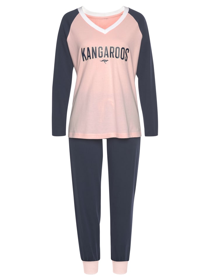 Pyjama in rosa-dunkelblau