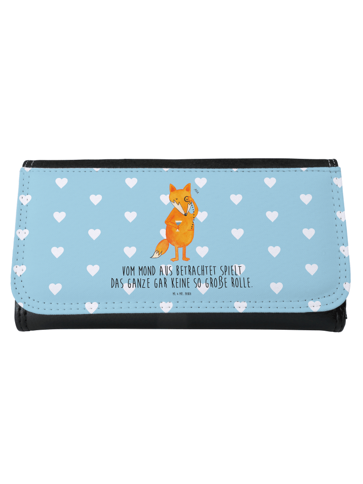 Portemonnaie Fuchs Lord mit Spruch in Türkis Pastell