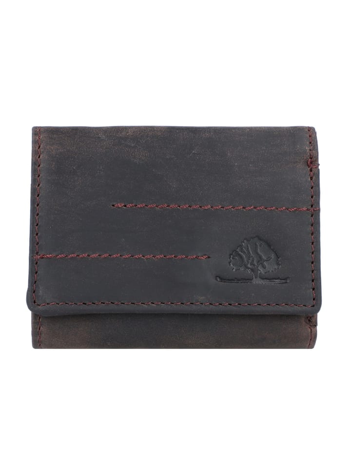 Geldbörse Leder 10 cm tobacco