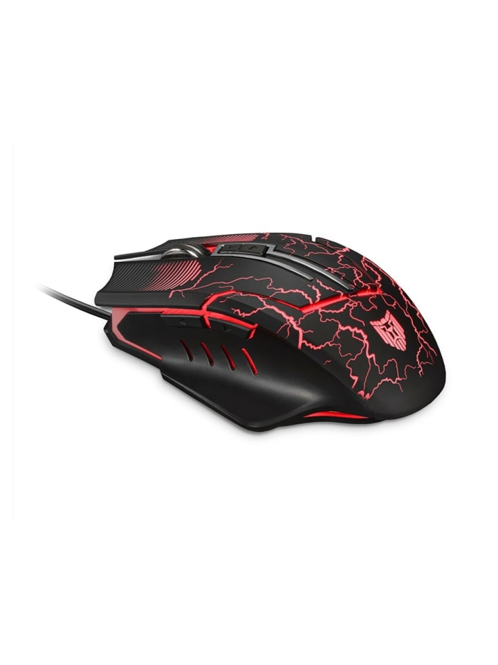 Gaming Maus in Schwarz RGB Beleuchtung bis zu 3200 DPI ergonomische in Schwarz