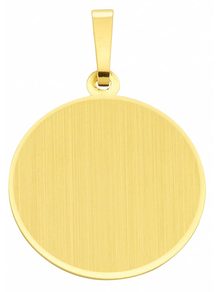 Damen 333 Gold Gravurplatte Anhänger Ø 19,1 mm in gold