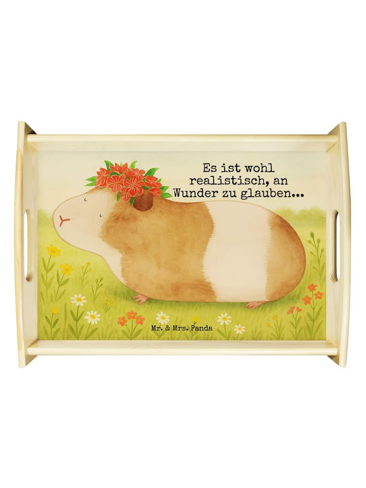 Servierplatte Meerschweinchen Weisheit Design m... in Weiß