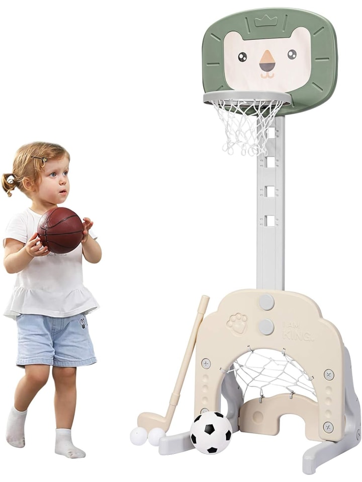 3 in 1 Kinder Basketballständer in Grün