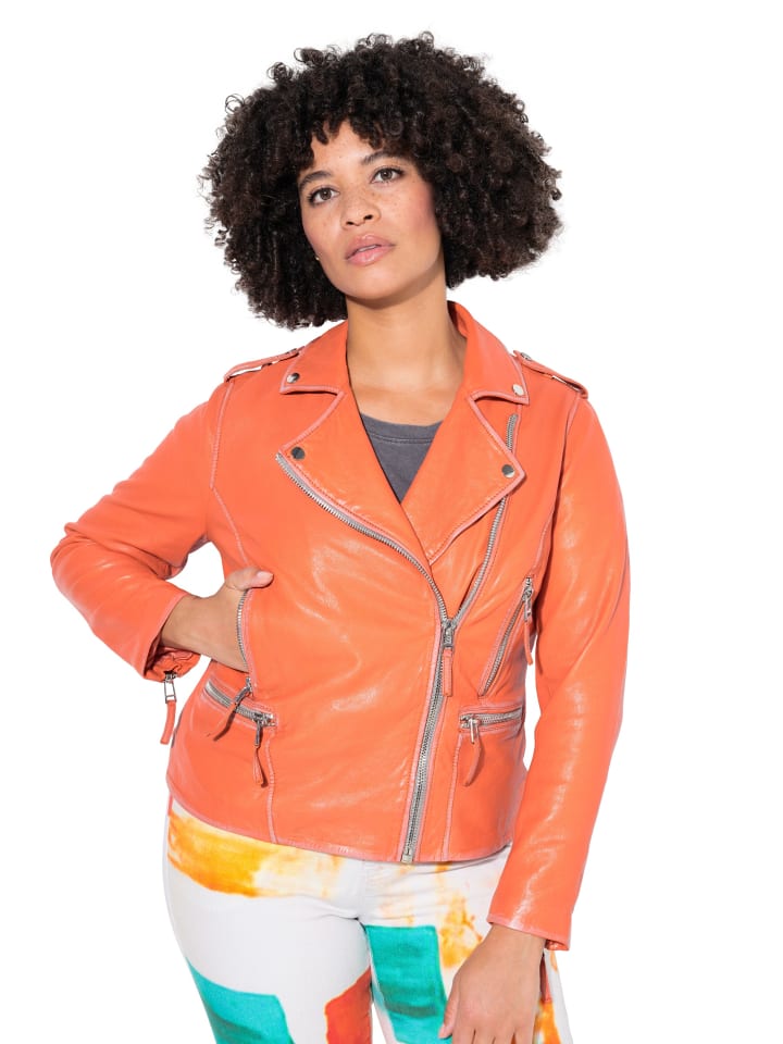 Lederjacke in orange