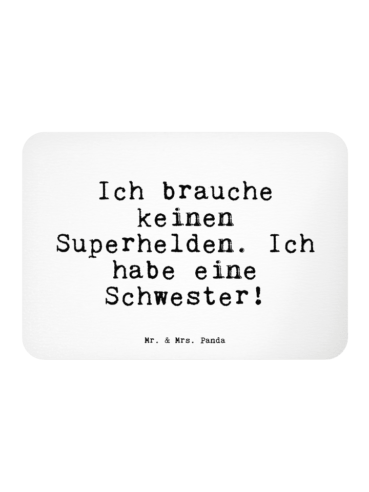 Magnet Ich brauche keinen Superhelden.... mit S... in Weiß
