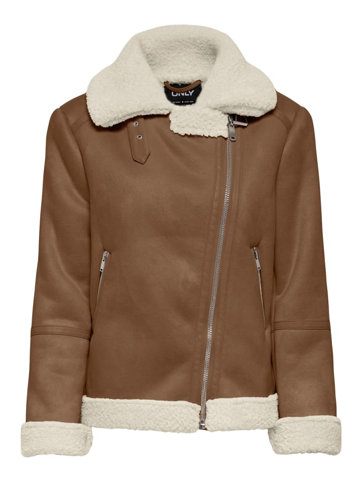 Bikerjacke in Sepia