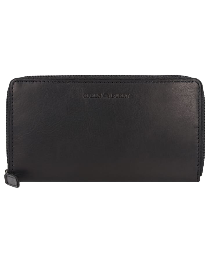 Pure Black Geldbörse RFID Schutz Leder 19.5 cm black