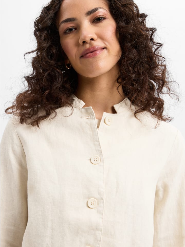 Leinenbluse Emma in beige - 0005
