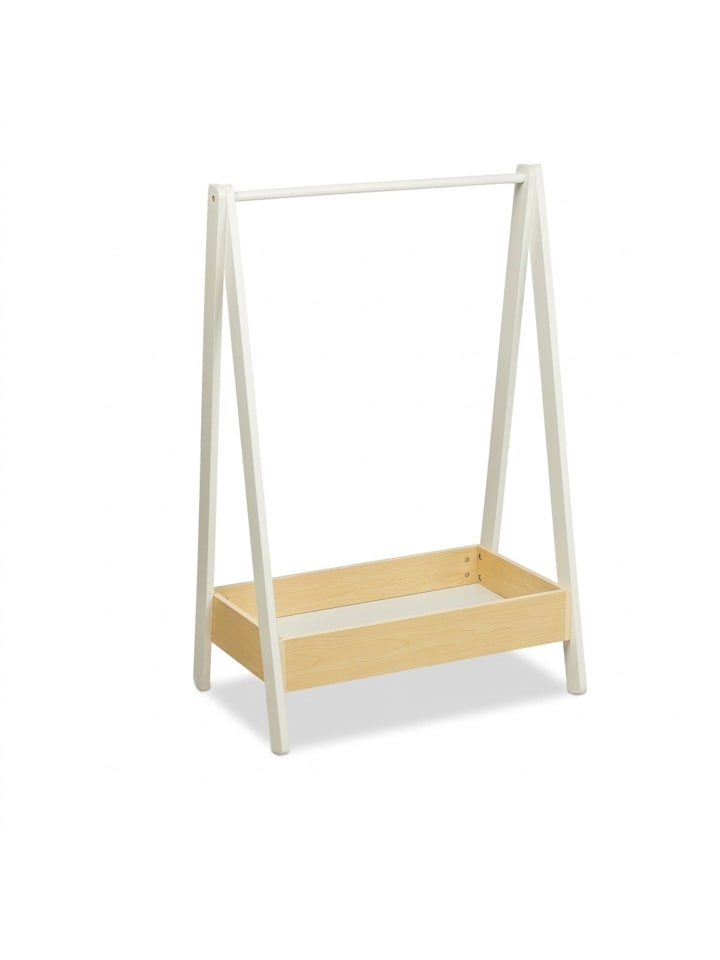 Kinder-Kleiderständer in Weiß/ Natur - (B)64,5 x (H)99 x (T)42,5 cm