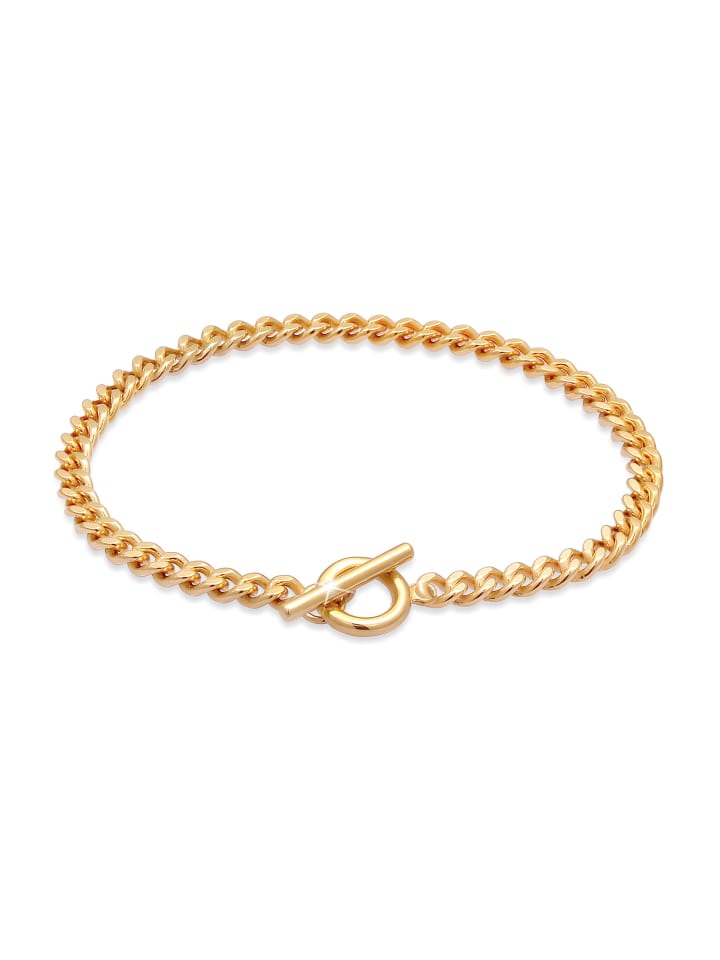 Armband 925 Sterling Silber T-Bar in Gold