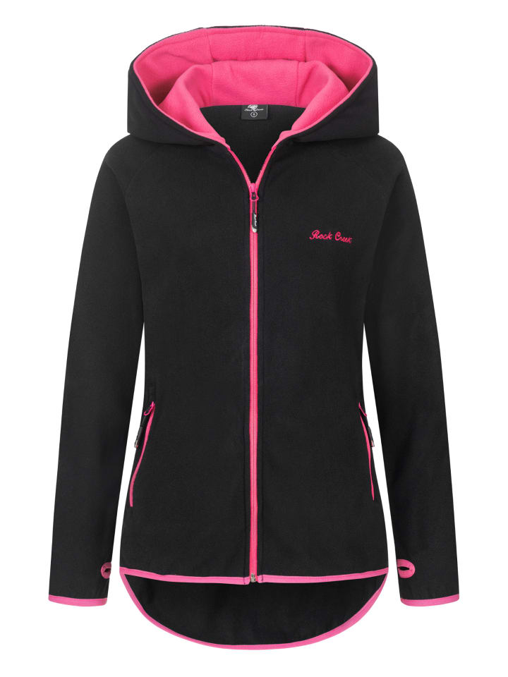Fleecejacke in Schwarz