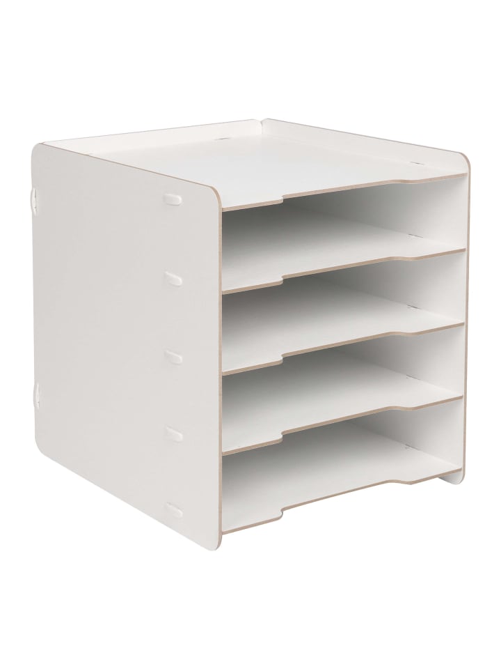 Briefablage in Weiß - (B)25 x (H)29,5 x (T)31,5 cm