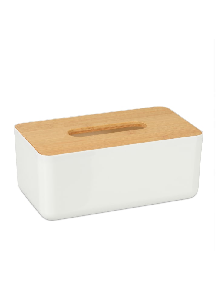 10x Tücherbox in Weiß/ Natur