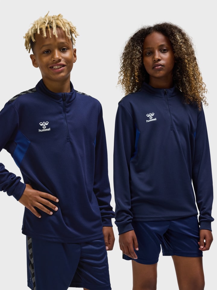 Halbreißverschluss Jacke Hmlauthentic Kinder in MARINE