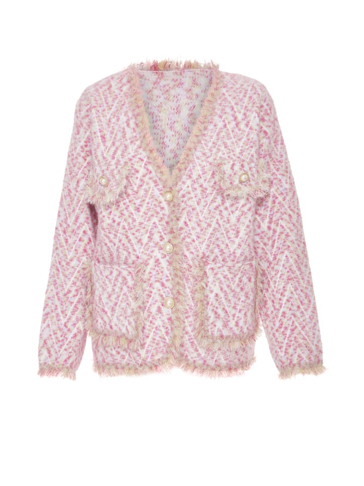 Women Cardigan in Pink Mehrfarbig