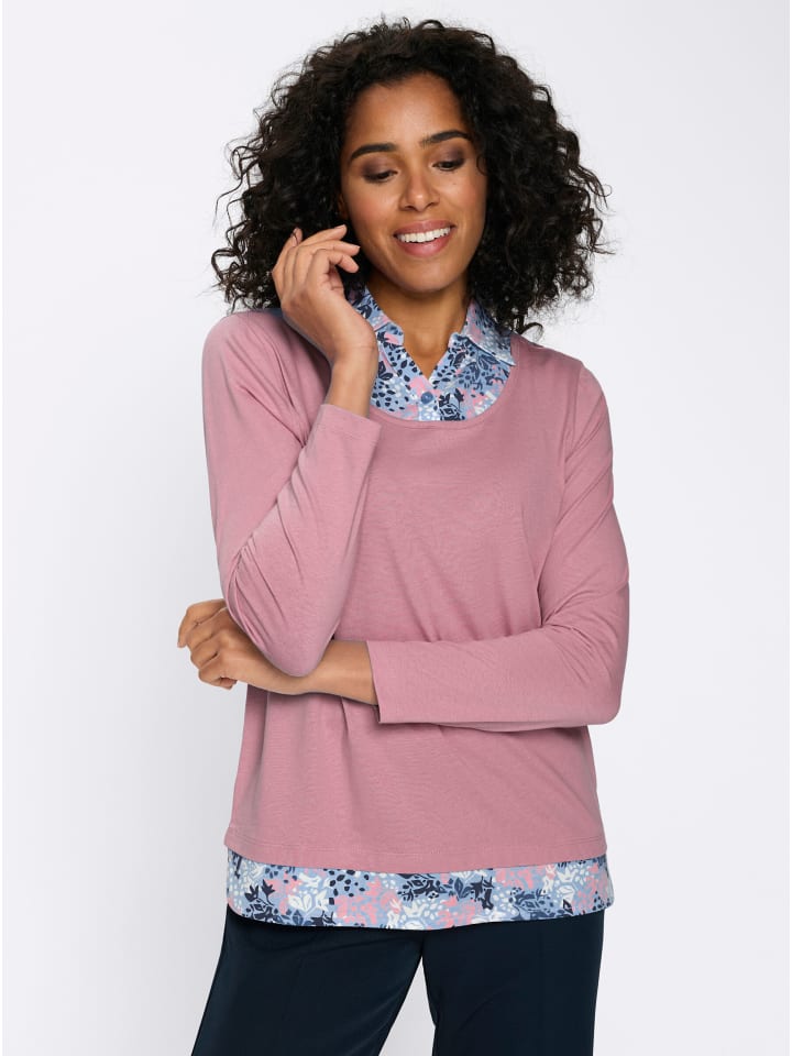 2-in-1-Shirt in altrosa