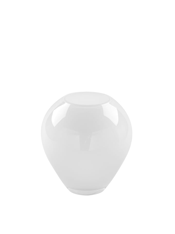 Vase "Livia" in Weiß - H. 18 cm - D. 16 cm