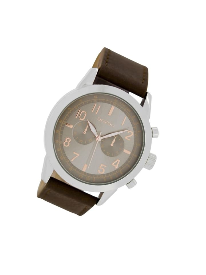 Analog-Armbanduhr Oozoo Timepieces braun groß (ca. 43mm)