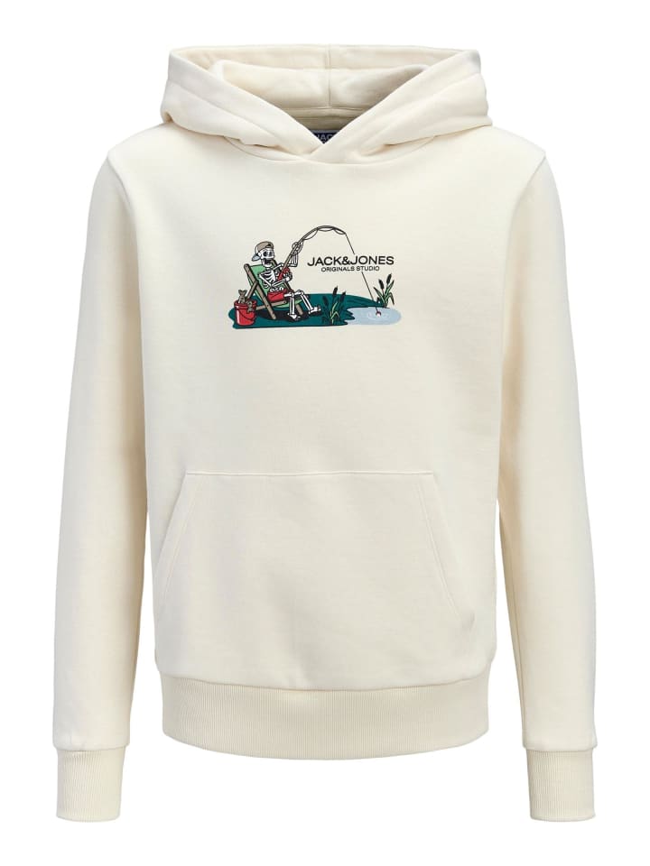 Kapuzenpullover in Antique White