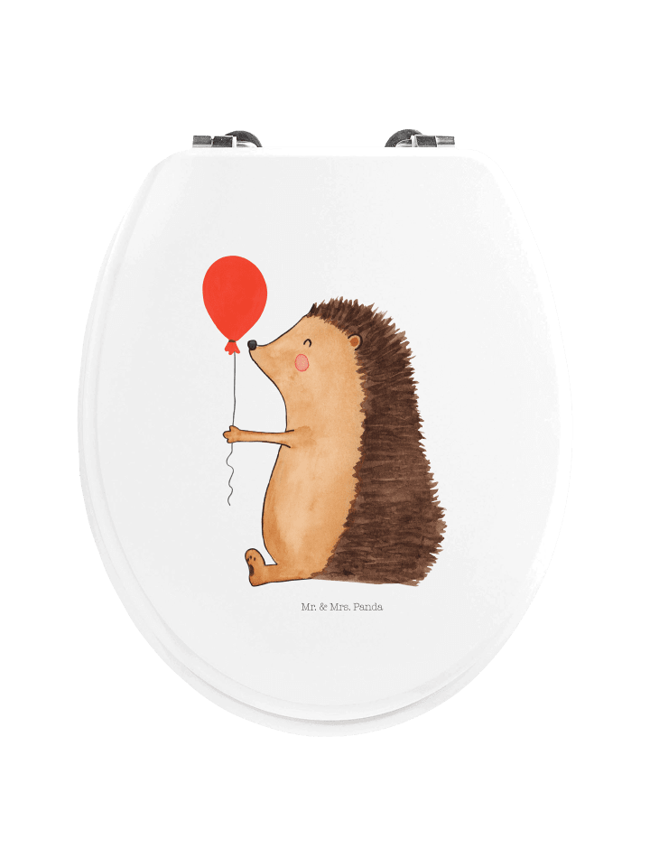 WC Brille Igel Luftballon ohne Spruch in Weiß