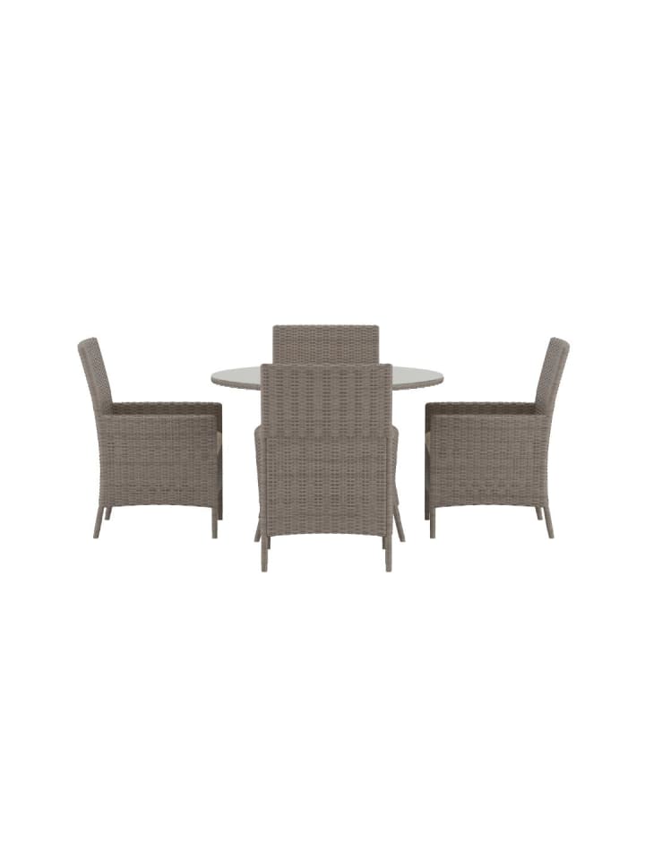 Gartenset Lefkas (7-teilig) Braun 110 x 110 cm