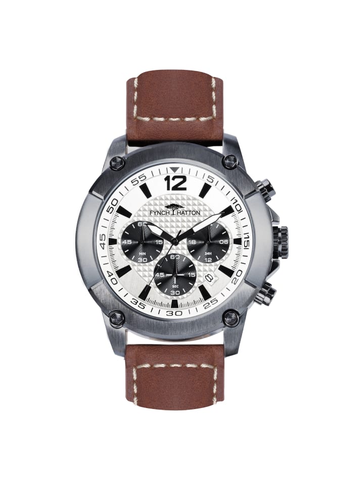 Armbanduhr The Leather Chrono in braun