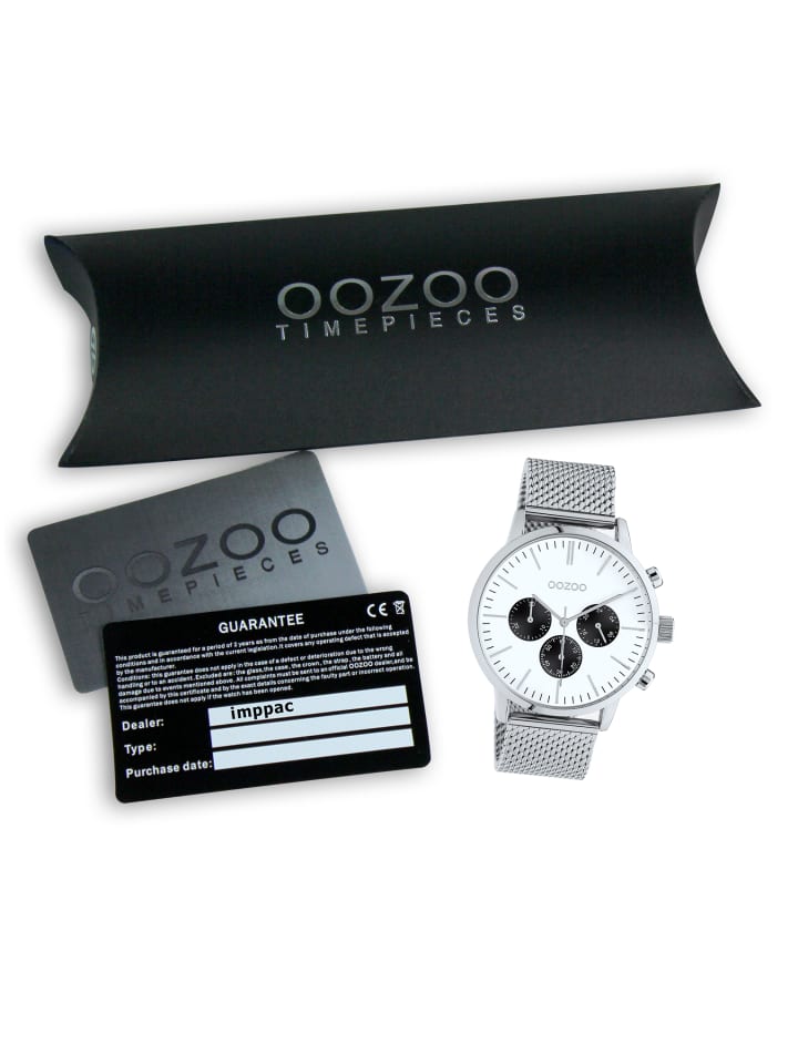 Oozoo Analog-Armbanduhr Oozoo Timepieces | günstig kaufen silber limango groß 45mm) (ca