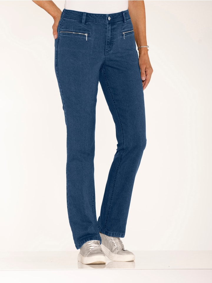 Jeans in blue-stone-washed