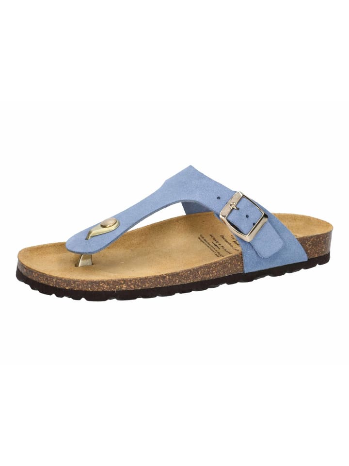 Pantolette "Bioline Trend Leather" in Blau