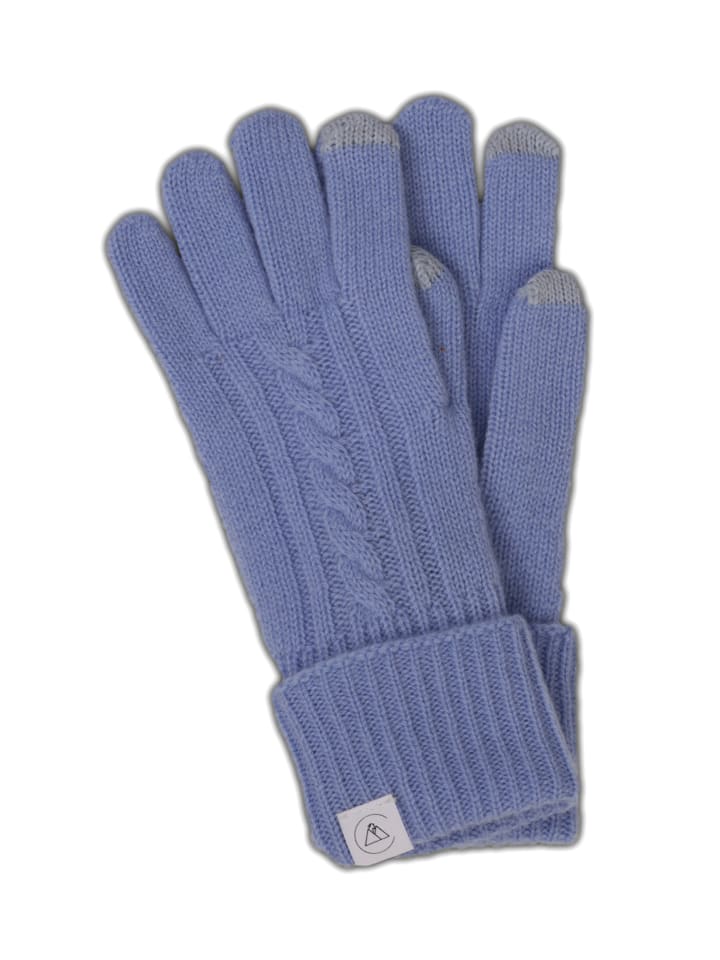 Bio Handschuhe mit Zopfmuster in Grau