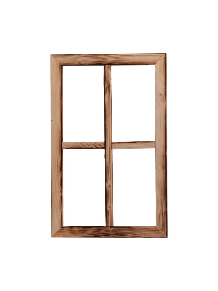 Holzfenster Dekoration Altholz in Braun