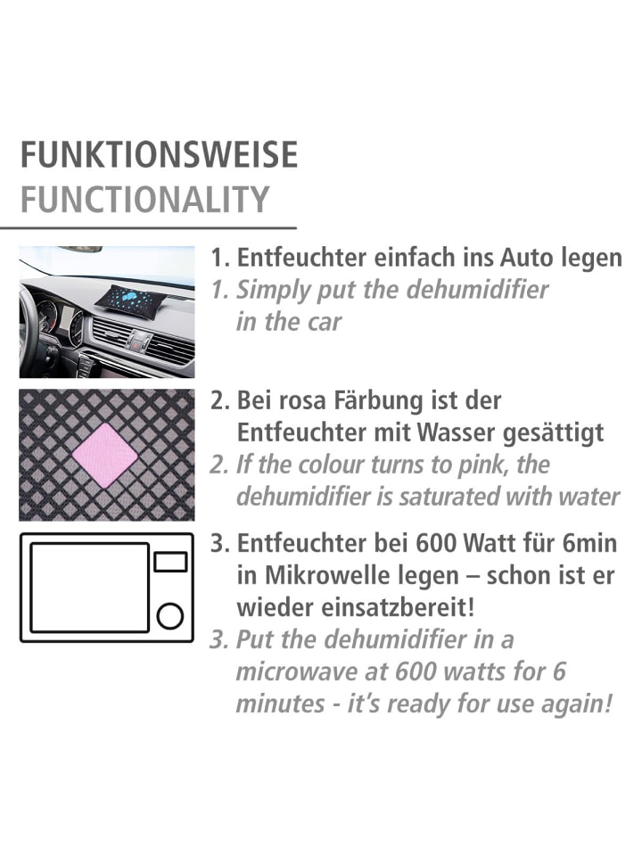 Wenko Auto-Entfeuchter mit Indikator, 400g, 4er Set in Braun günstig kaufen