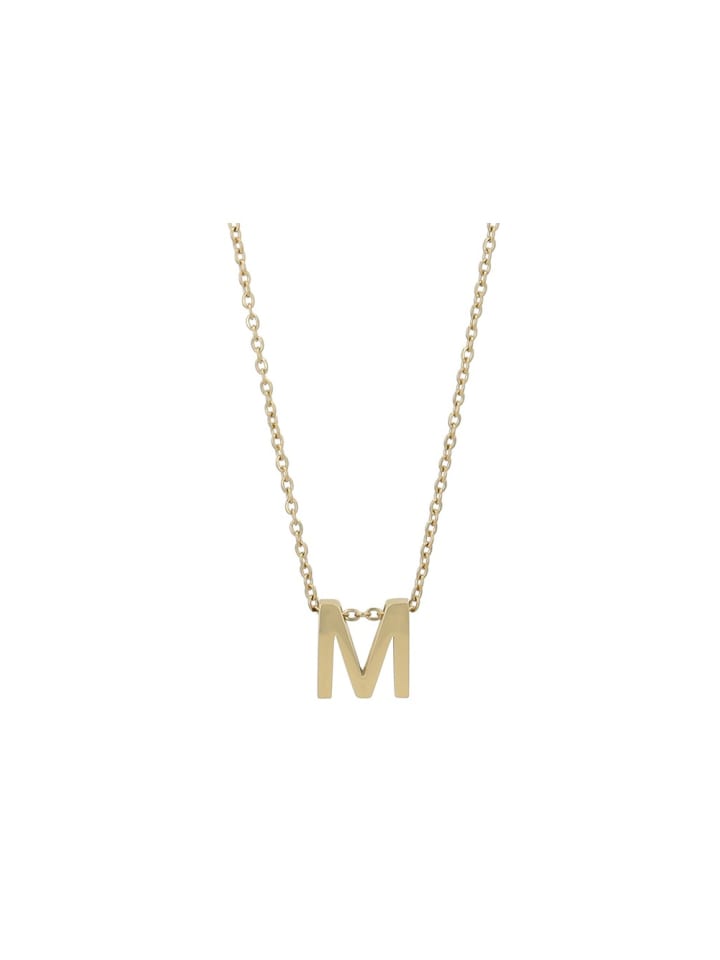 Damen Halskette – Buchstabe N aus Edelstahl 45+5 in gold
