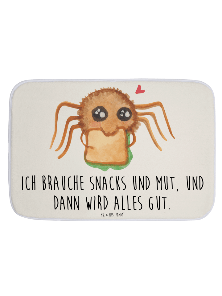 Badezimmerteppich Spinne Agathe Sandwich mit Sp... in Weiß