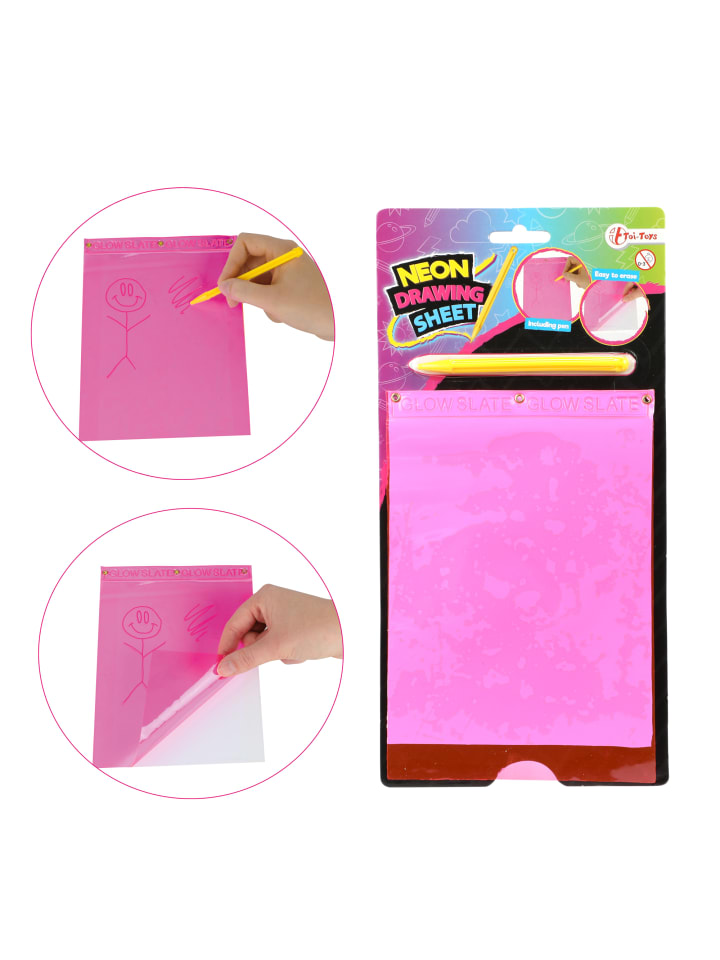 Magisches Kritzel Zeichenblatt A5 - Neon in pink