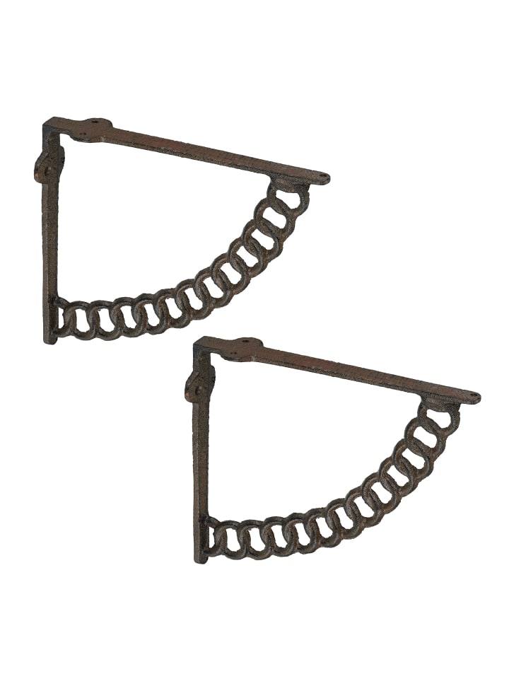 2 x Regalträger in Braun