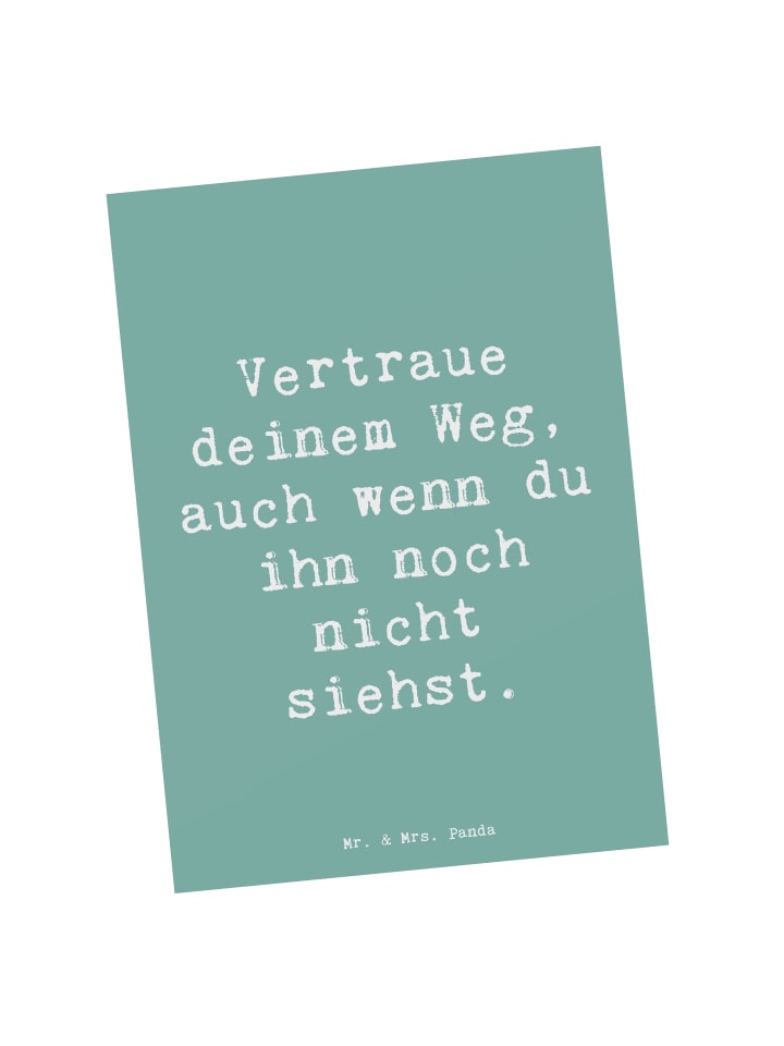 Postkarte Spruch Zukunftsplanung Ungewissheit a... in Meeresbrise