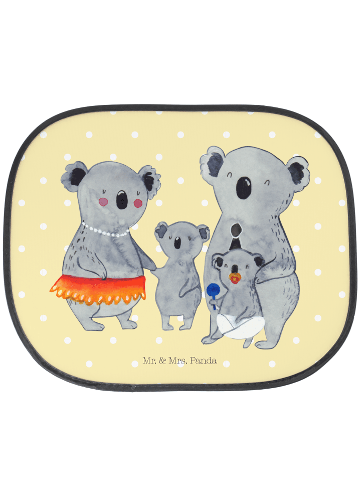 Autoscheiben Sonnenschutz Koala Familie ohne Sp... in Gelb Pastell