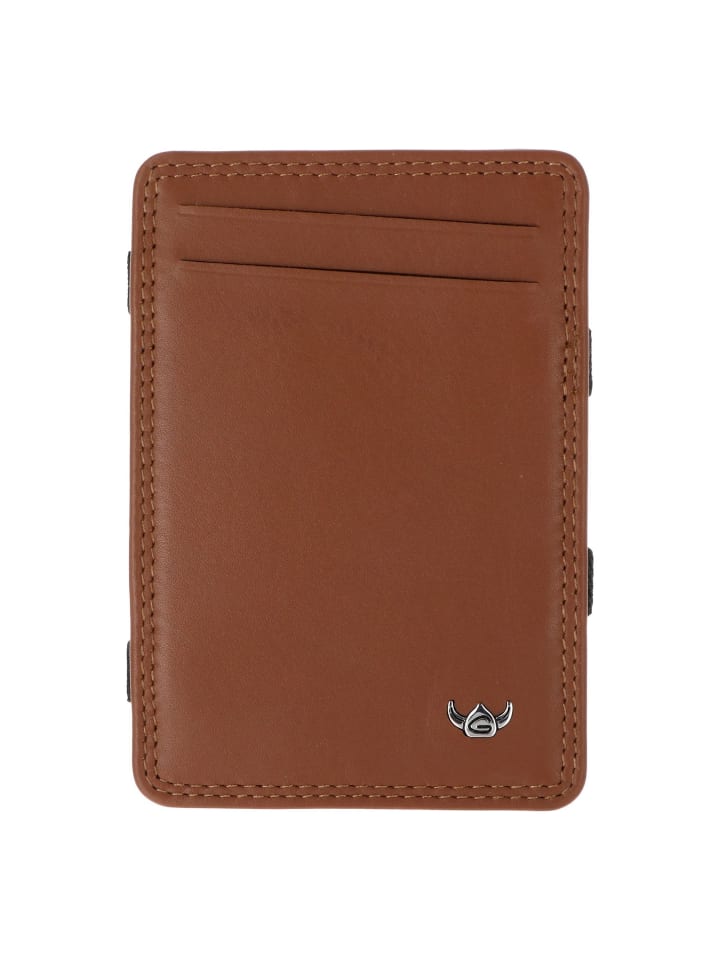 Polo Kreditkartenetui RFID Schutz Leder 7.5 cm cognac
