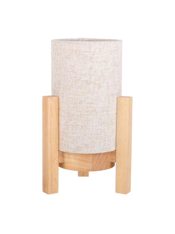 LED Tischleuchte "MADITA" in natur - (L)16.2 cm x (B)16.2 cm x (H)25 cm