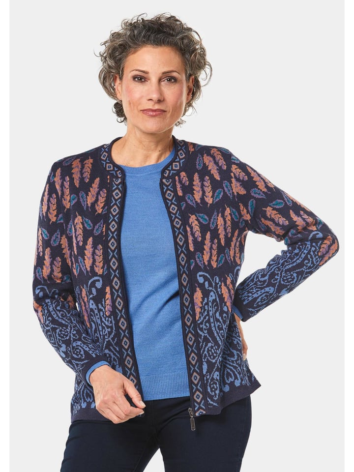 Langarm Jacquardjacke, Paisley-Muster in bunt / gemustert