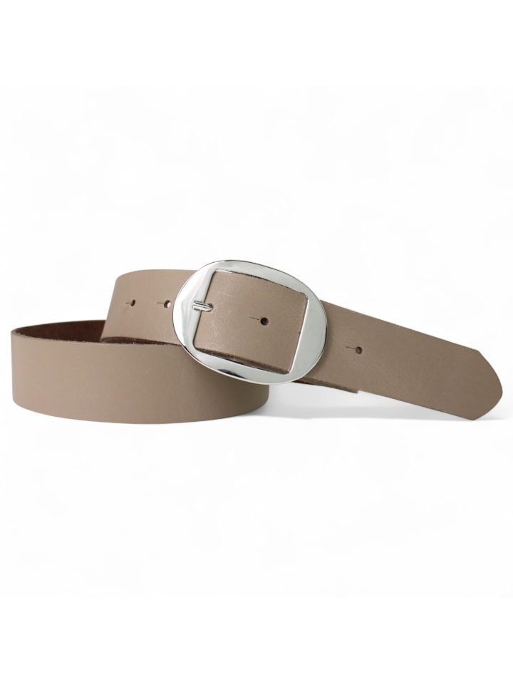 Ledergürtel in Taupe