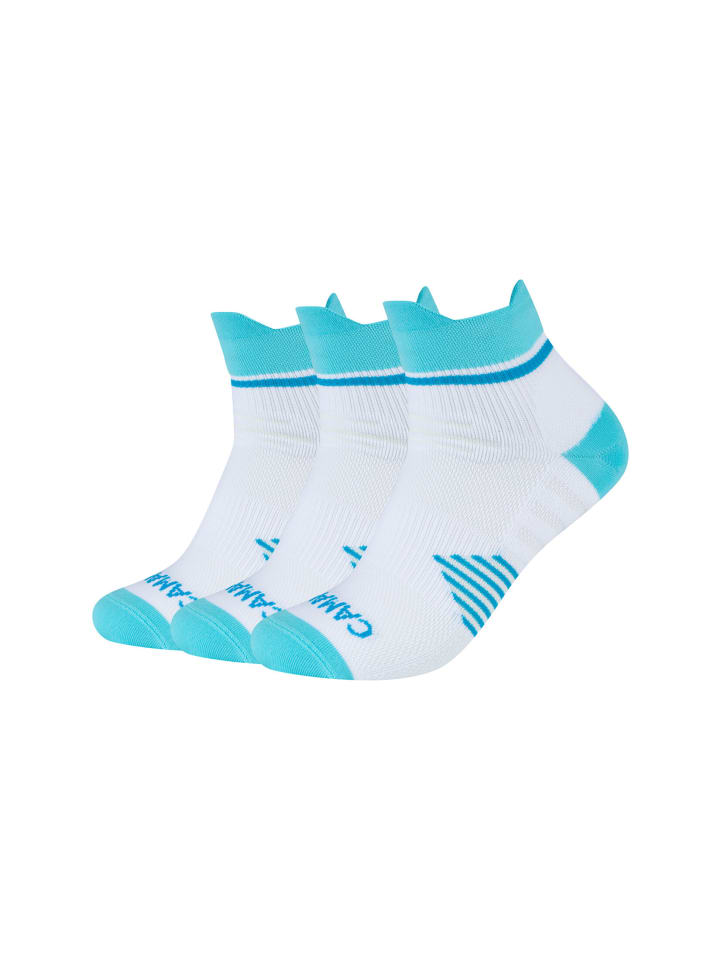 Sport-Kurzsocke performance training light 3er Pack blue fish