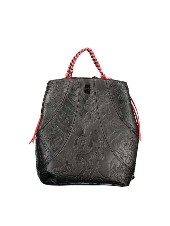 Schwarz Damen Rucksack aus Polyurethan