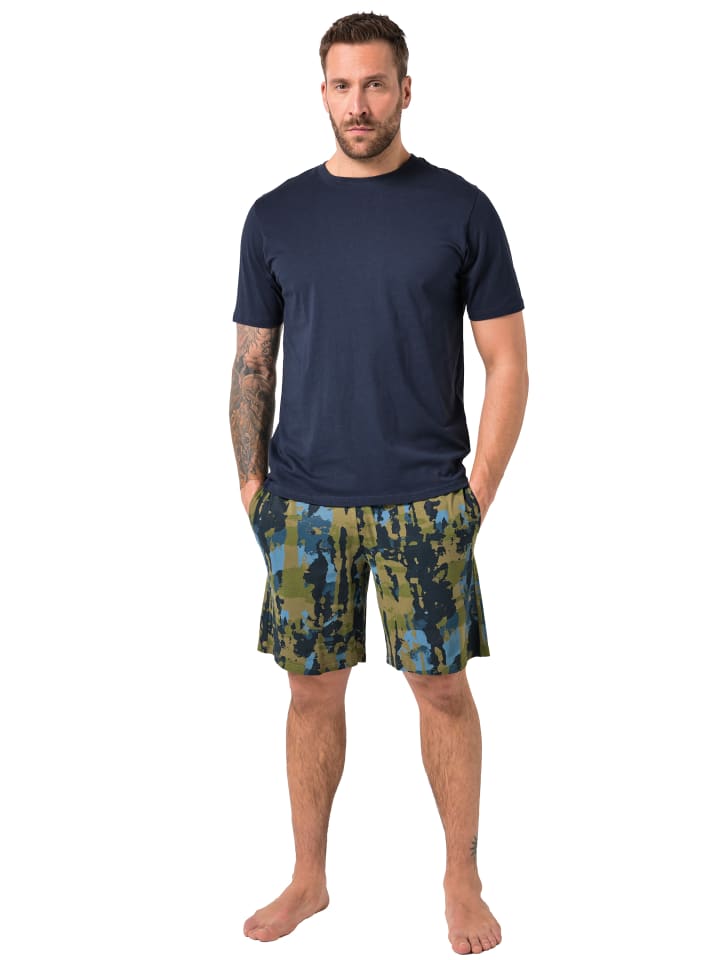 Langer Schlafanzug in navy blau