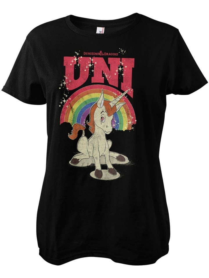 Shirt "Dungeons & Dragons - UNI Girly Tee" in Schwarz