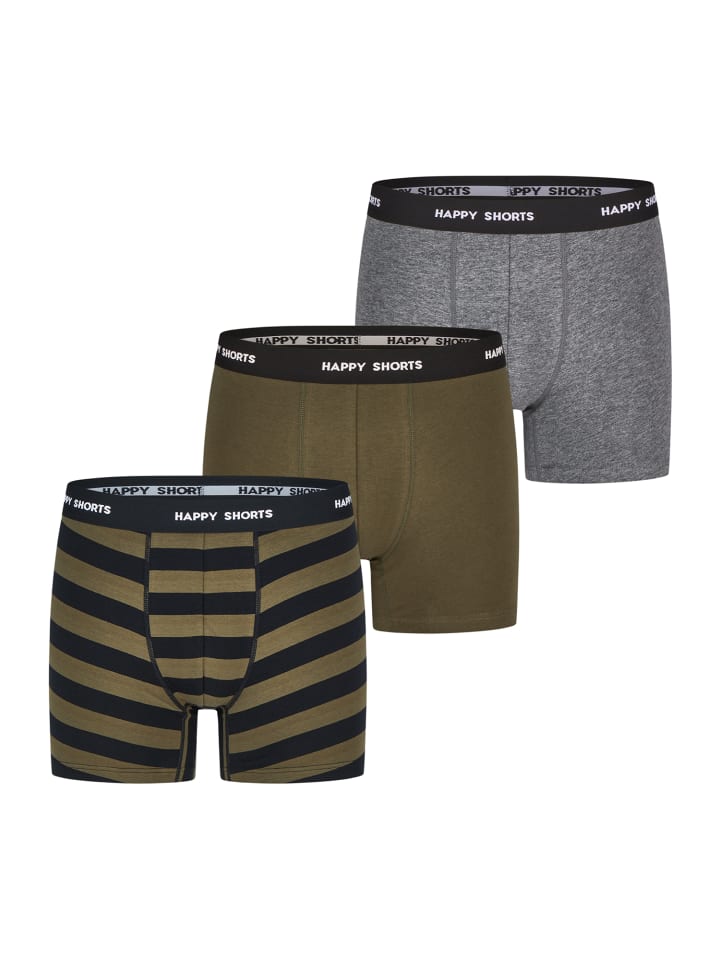 Retro Boxer Jersey in Stripe - Olive Night