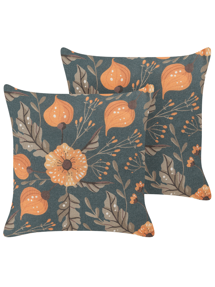 2er-Set Dekokissen SOTOL in Bunt/Grün/Orange